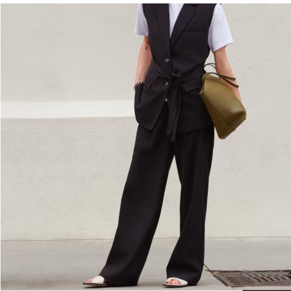 Everlane Charcoal Women's Wide-Leg Trousers
